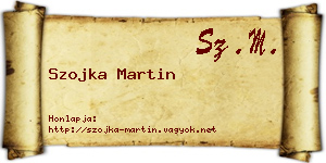 Szojka Martin névjegykártya